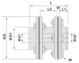 TS3KD型键槽法兰膜片联轴器